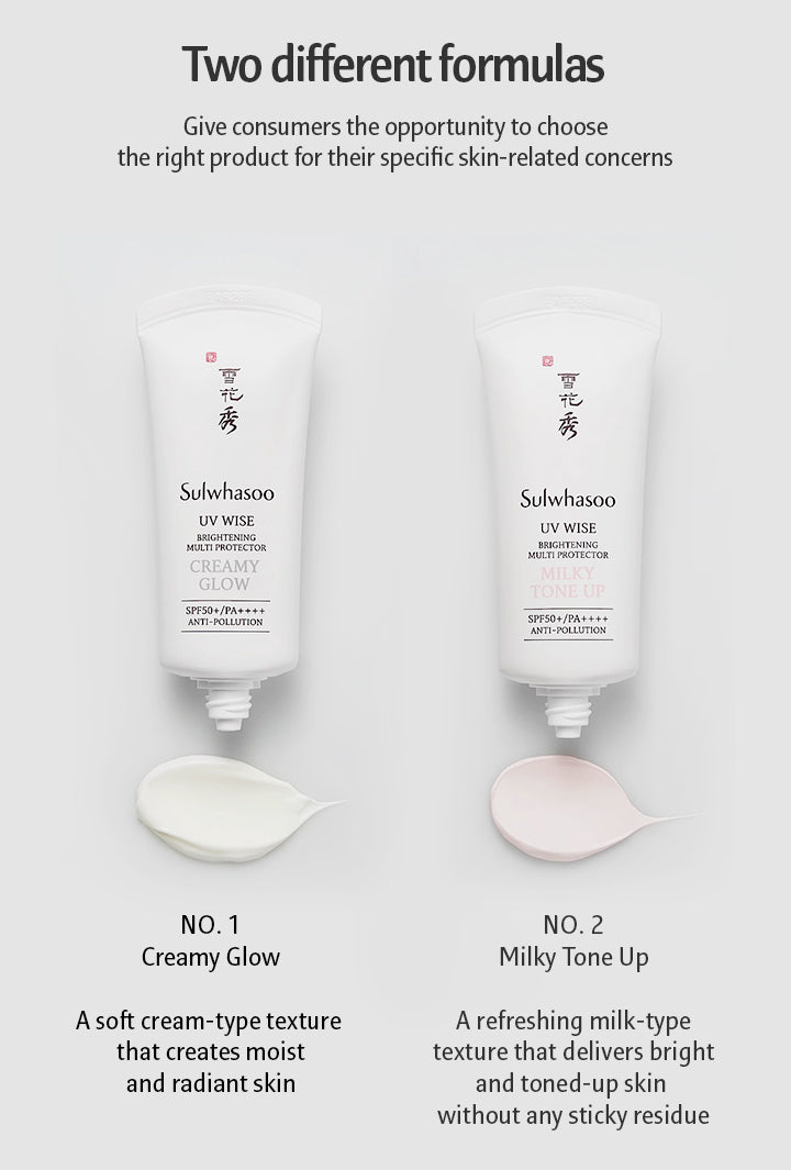 Sulwhasoo, UV Wise Brightening Multi Protector, Milky Tone Up, Sunscreen, SPF 50+, Korean Skincare, Beauty Essentials, Daily Skincare, Tone Up Cream, Brightening Formula, UV Protection, Even Skin Tone, Moisturizing Sunscreen, Lightweight Sunscreen, Hydrating Formula, Broad Spectrum SPF, Anti-aging Sunscreen, Dermatologically Tested, Paraben-Free, Fragrance-Free, HypoallergeniC