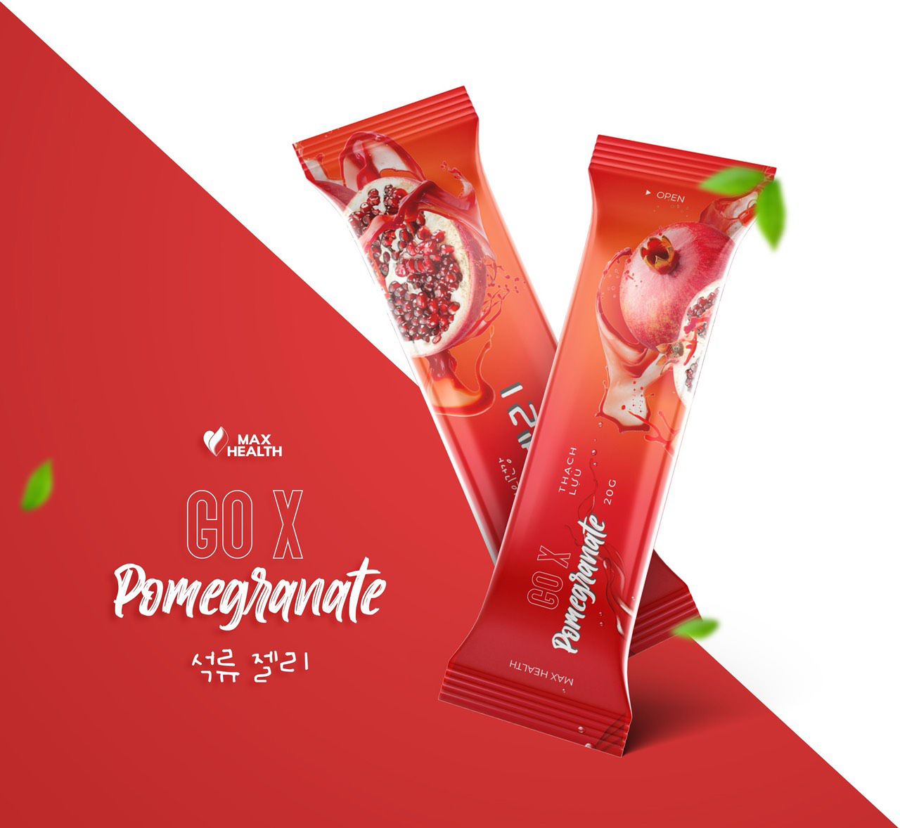 Boxes and packets of MATXI Gummy Go X Pomegranate Loss Weight products are stacked together. The packaging is predominantly red, featuring images of pomegranates. Buy at MyAllures for a burst of fruity goodness!