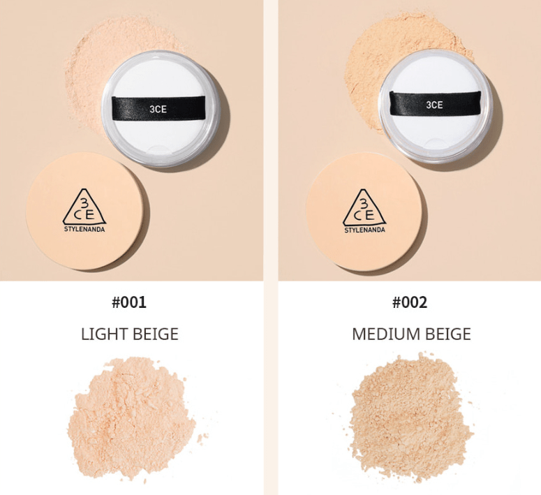 Achieve a Natural Glow with 3CE Loose Powder. Set Your Makeup Perfectly . Enhance Your Skin's Radiance. Lightweight and Silky. Keep Your Makeup Fresh All Day . Flawless Finish. Matte Perfection. Achieve a Polished Look