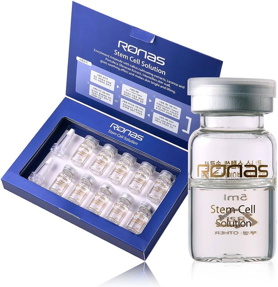 RONAS STEM CELL SOLUTION, skincare, stem cell therapy, anti-aging, beauty product , facial serum, skincare treatment, rejuvenation, skin repair