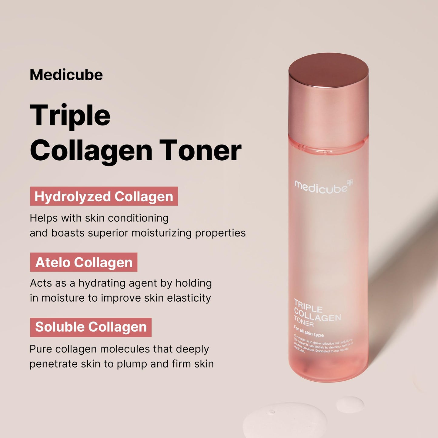 Medicube Triple Collagen Toner, Collagen Toner, Medicube Toner, Triple Collagen Skincare, Hydrating Toner, Korean Skincare Toner, Anti-Aging Toner, Moisturizing Toner, Skin Firming Toner, Medicube Skincare, Daily Toner, Radiance Toner, Smooth Skin Toner, Collagen Boosting Toner, Firming Facial Toner