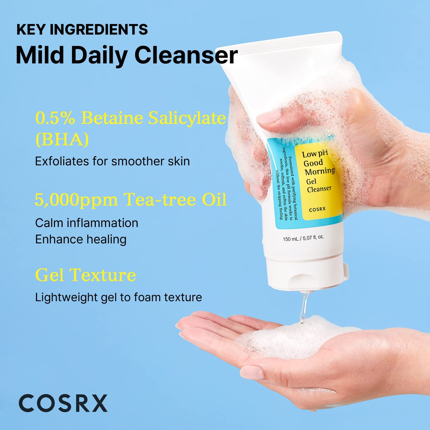 COSRX LOW-PH GOOD MORNING GEL CLEANSER - MyAllures 