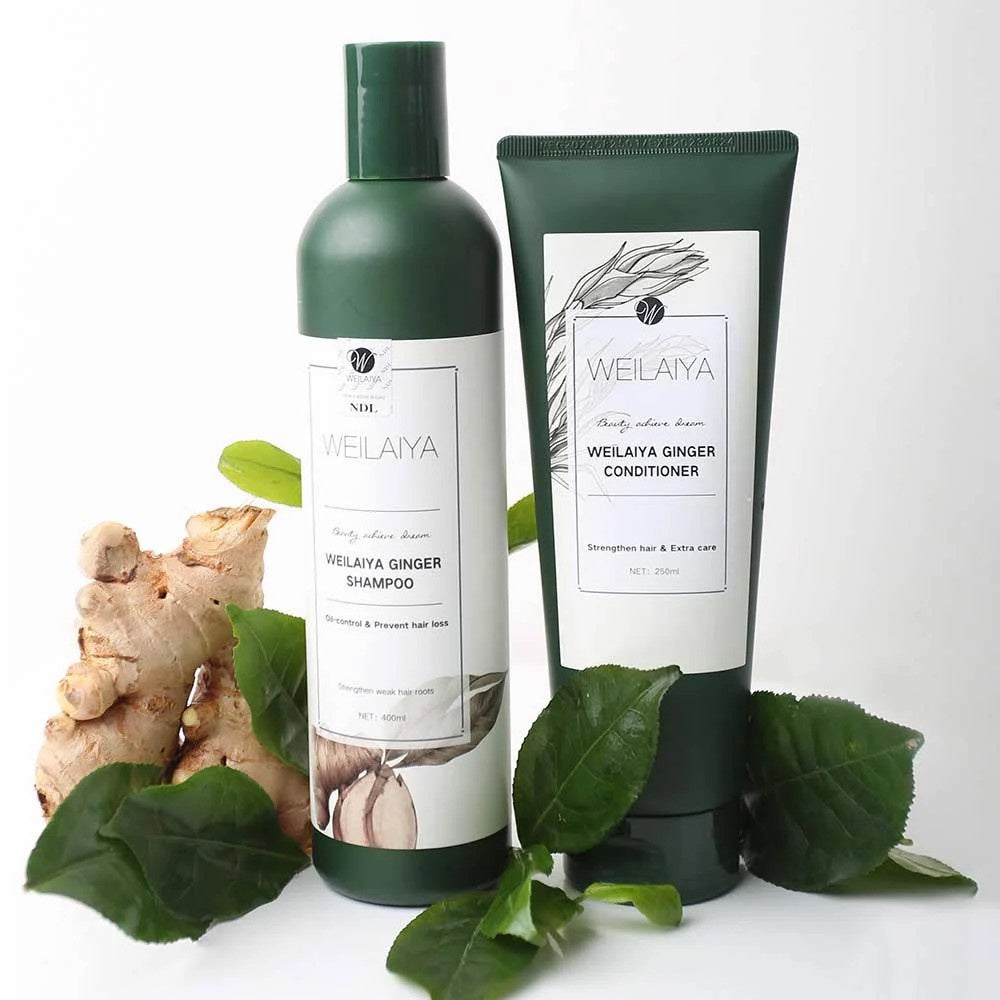 WEILAIYA GINGER SHAMPOO & CONDITIONER SET FOR HAIR & HAIR GROWTH [ FOR OILY HAIR ] - MyAllures 