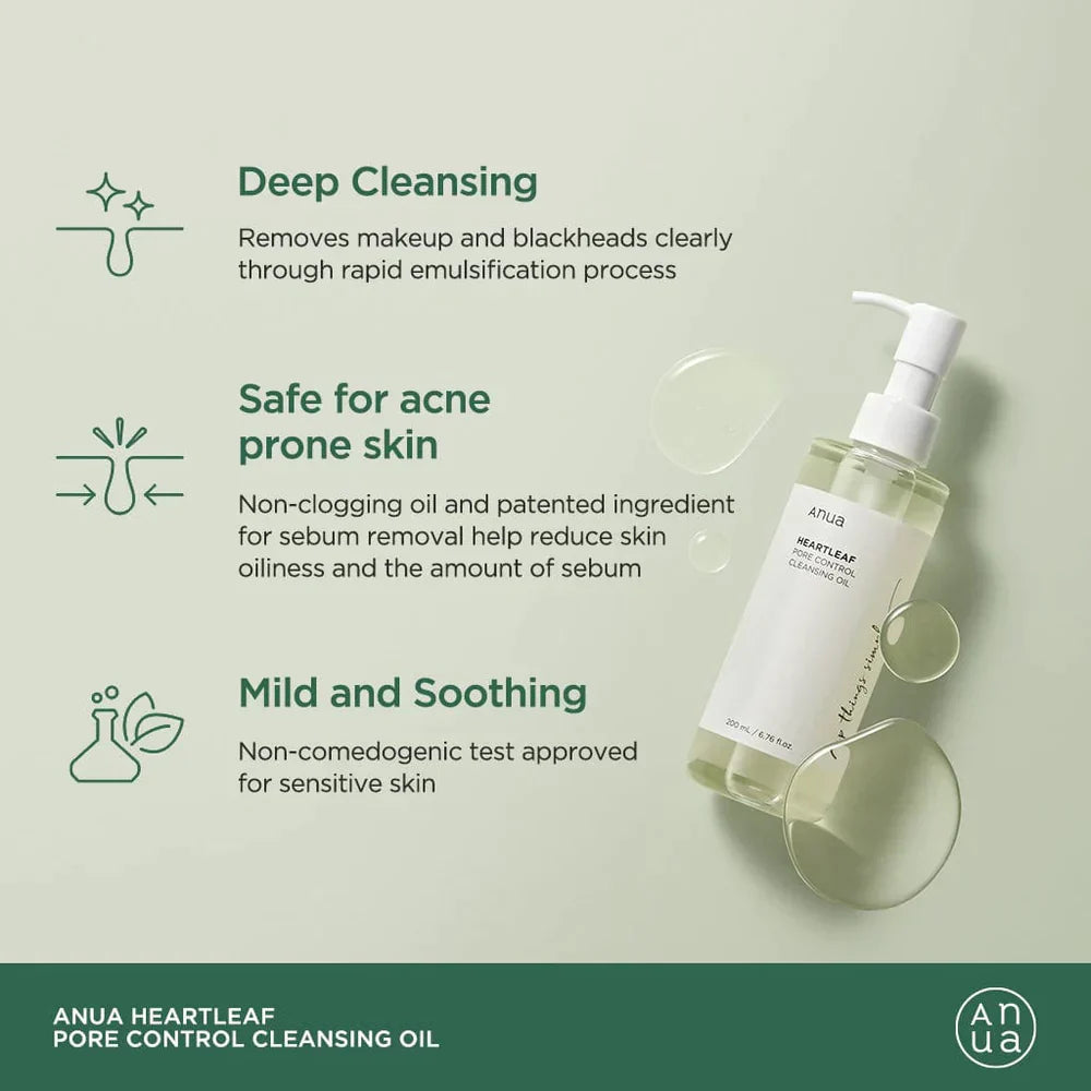 ANUA HEARTLEAF PORE CONTROL CLEANSING OIL -  MyAllures  