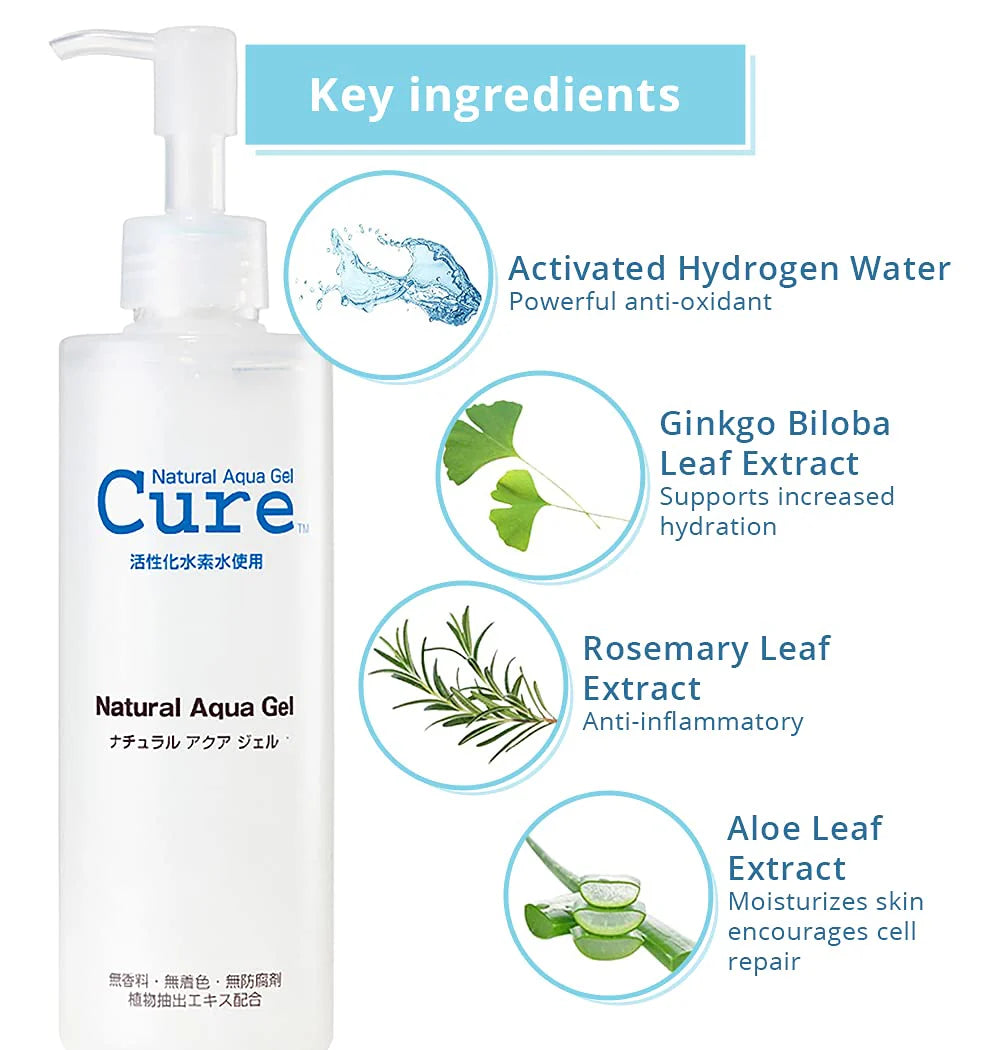 CURE Natural Aqua Gel, Exfoliating Gel, Japanese Skincare Gel, Gentle Exfoliator, Dead Skin Remover, Skin Renewal Gel, Sensitive Skin Exfoliator, Facial Exfoliating Gel, Smooth Skin Gel, Best Selling Exfoliator.