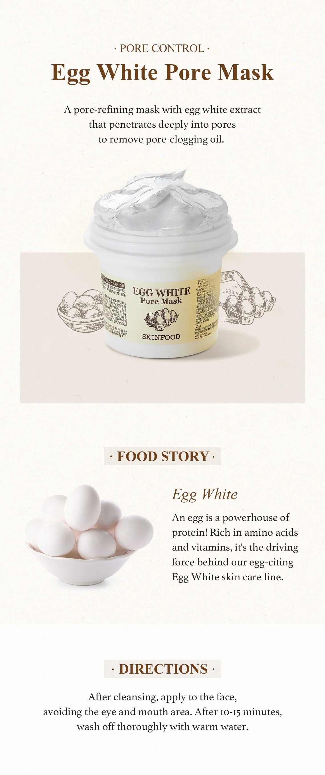 SKINFOOD EGG WHITE PORE MASK -  MyAllures  