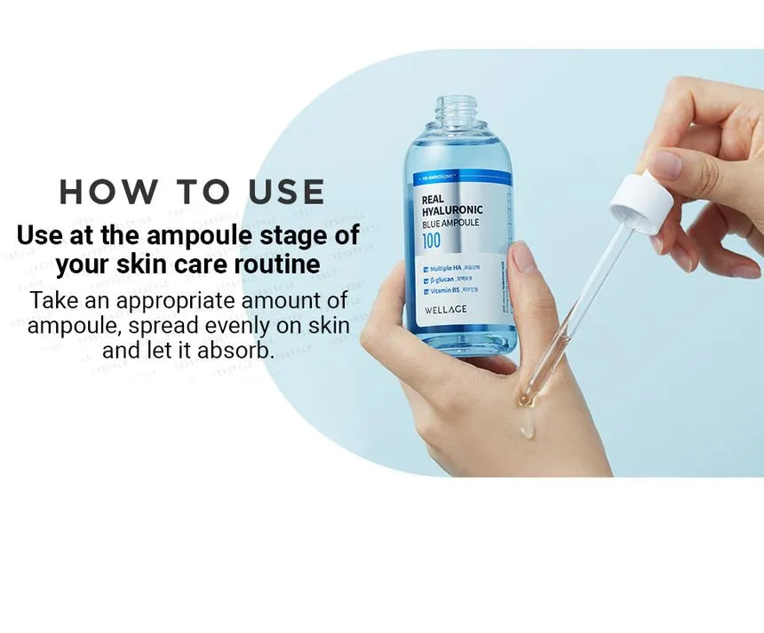 WELLACE REAL HYALURONIC ACID BLUE AMPOULE - MyAllures 