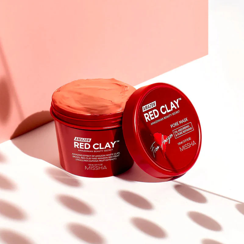 Missha red clay mask, Korean beauty product, Clay mask for skin, Pore cleansing mask, Deep cleansing mask, Detoxifying clay mask, Skin purifying mask, Radiance-boosting mask, Missha skincare, Clay mask for oily skin, Natural clay mask, Facial mask for acne, Brightening clay mask, Clear skin mask, Korean skincare mask