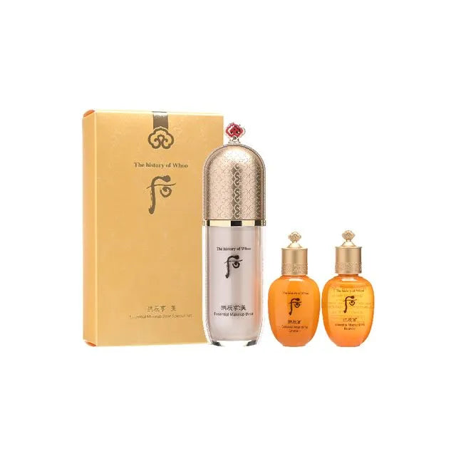 The History of Whoo Gongjinhyang Mi, Essential Makeup Base, Special Set, Korean skincare, Luxury skincare, K-beauty, Makeup base set, Whoo skincare, Korean beauty products, Skincare primer