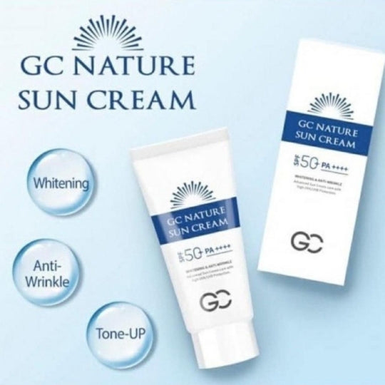 GC Nature Sun Cream, SPF50 PA++++, Sunscreen with high SPF, PA++++ UV protection, Korean sunscreen, Broad-spectrum sunblock, Sun protection lotion, UVA UVB defense, Moisturizing sun cream, Skin hydration sunscreen