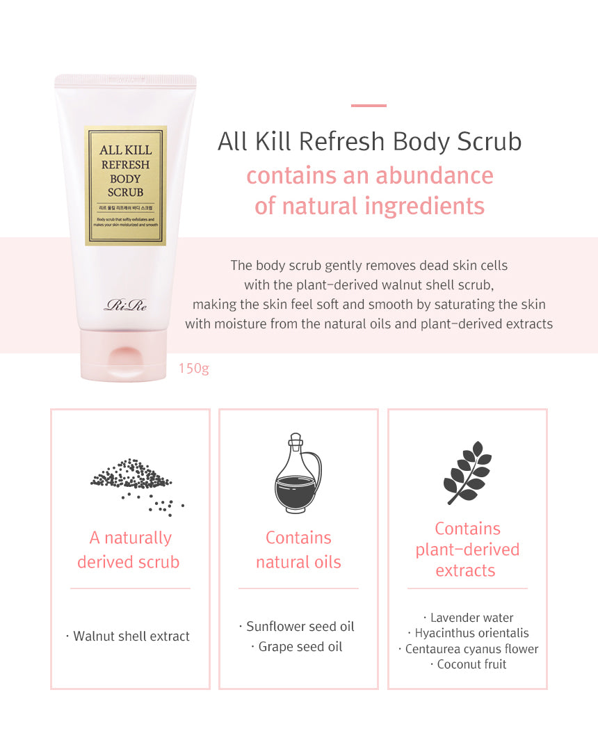 RIRE ALL KILL REFRESH BODY SCRUB, body scrub, exfoliating scrub, refreshing scrub, K-beauty scrub