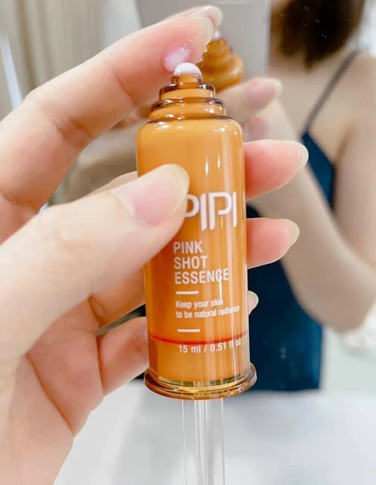  ChatGPT Here are some keywords for the alt tag related to "PIPI PINK SHOT ESSENCE 15ML":  PIPI PINK SHOT ESSENCE 15ML, essence, skin essence, face serum, K-beauty essence, hydrating essence