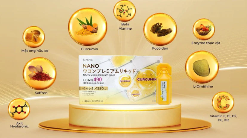 EIKENBI PREMIUM JAPANESE NANO FUCOIDAN TURMERIC, Japanese health supplement, Nano fucoidan supplement, Turmeric extract, Anti-inflammatory supplement, Immune support supplement, Natural health supplement, Premium Japanese supplement, Wellness supplement, Antioxidant rich