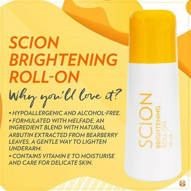 Discover NUSKIN SCION Brightening Roll-On Deodorant Anti-Perspirant, a hypoallergenic, alcohol-free solution formulated with melafade, natural arbutin, and enriched with vitamin E. For radiant skin, buy at MyAllures.