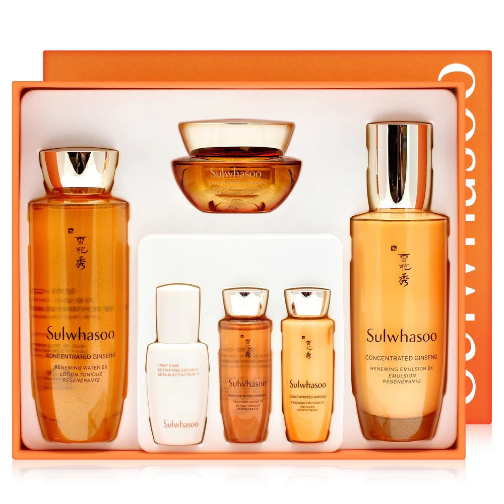 SULWHASOO CONCENTRATED GINSENG SET, Korean skincare, Ginseng skincare, Firming skincare, Anti-wrinkle skincare, SULWHASOO beauty, Korean beauty ritual