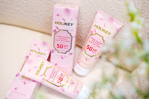 Holikey Lotion, Brightening Lotion, Hydrating Lotion, Cherry Blossom Extract, Korean Skincare